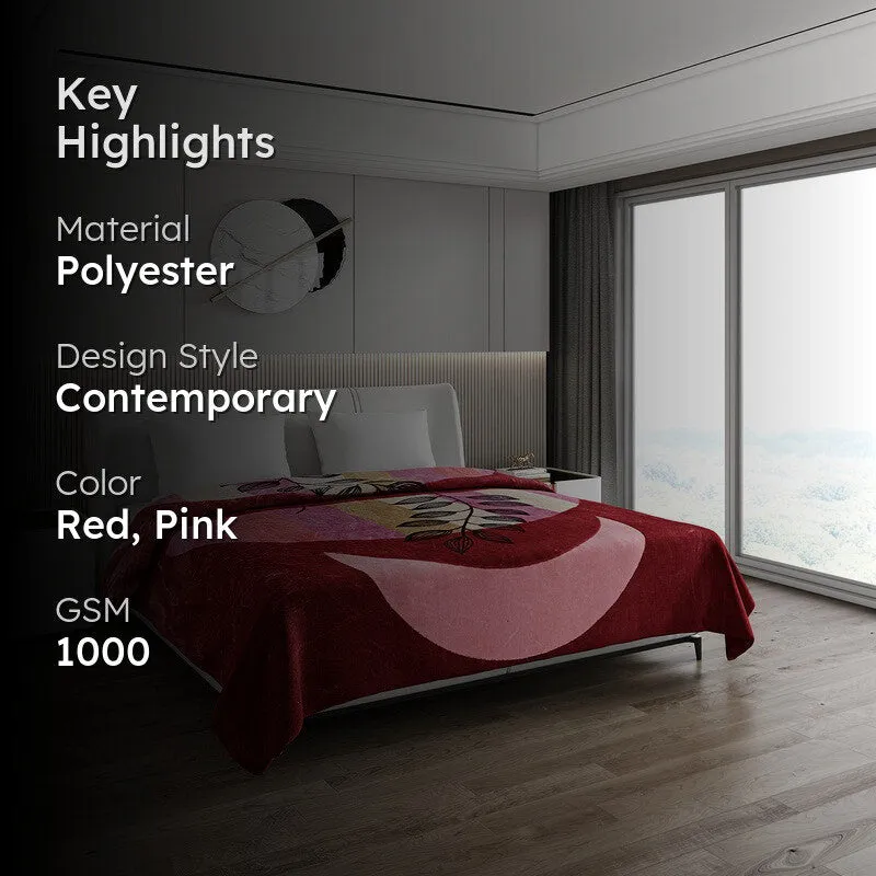 Monte Carlo Crimson Blossom Blanket - 1000 GSM media 2