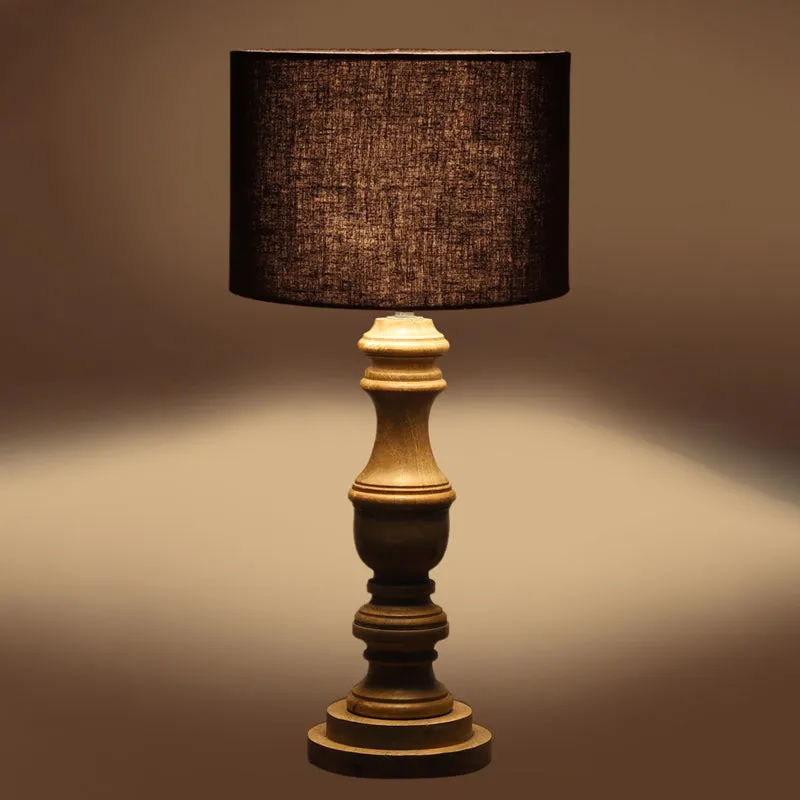 Cotin I Carve Wooden Table Lamp - Black,Brown media 5