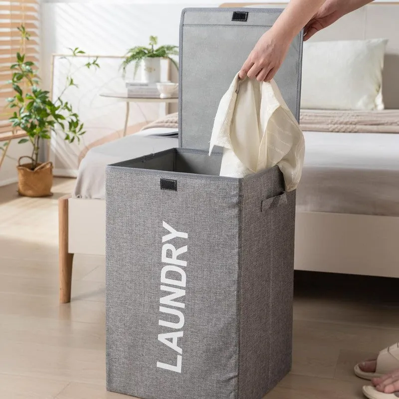 Wash Dock Jute Laundry Basket - Grey media 5
