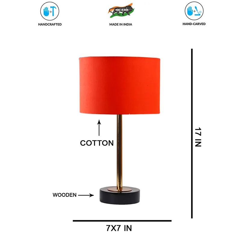 Cotin I Rodin Wooden Table Lamp - Orange,Gold,Black media 7