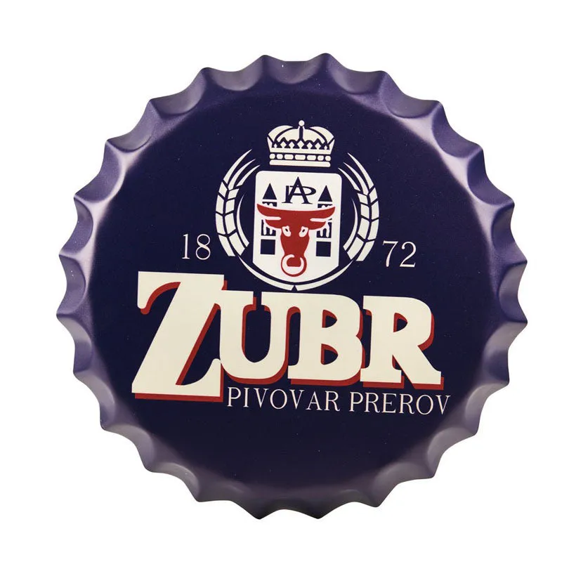1872 Zubr Bottle Cap Metal Wall Accent media 3