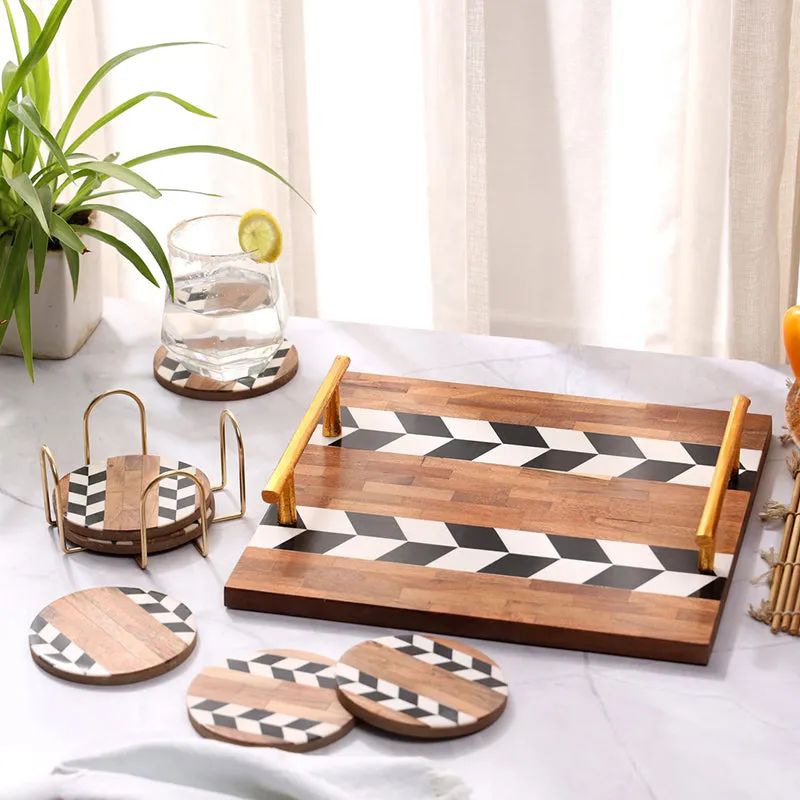 Rajasi Platter With Coaster - Eight Piece Set media 1