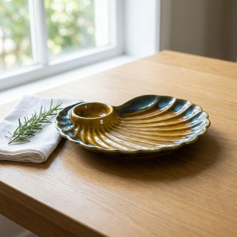 Ceramic Peacock Platter