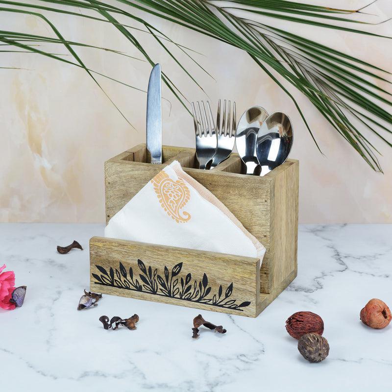 Amra Wooden Cutlery Holder