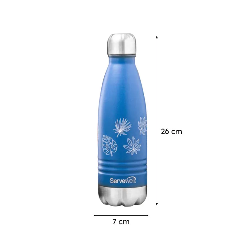Leafy Leap Hot & Cold Thermos Bottle (Blue) - 500 mL media 5