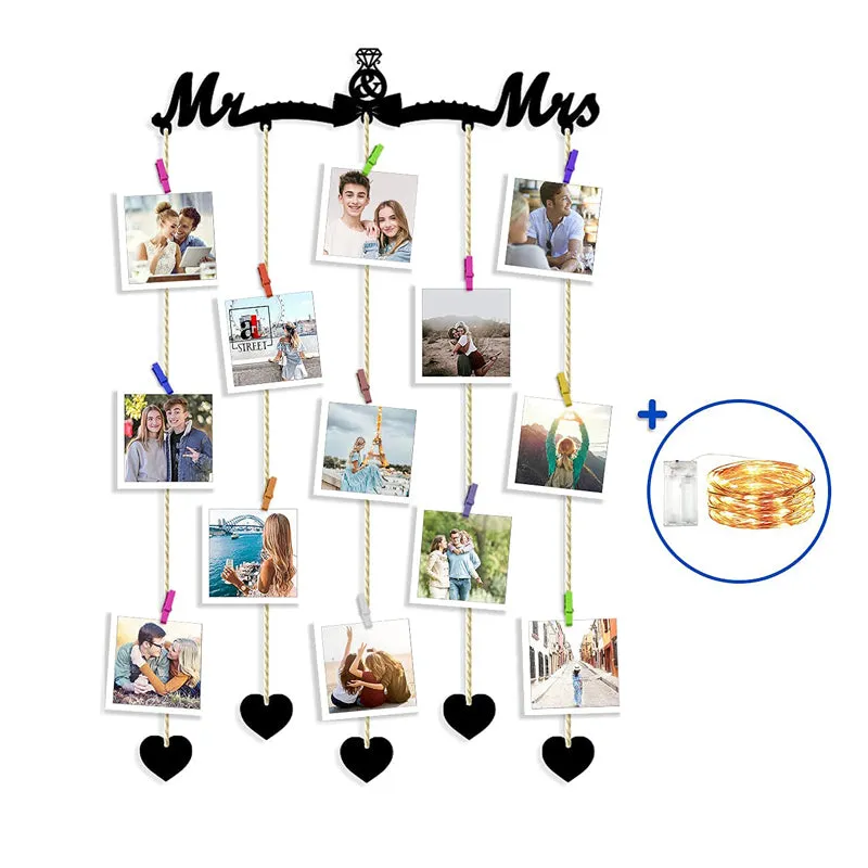 Weave "Mr & Mrs" Photo Frame - Black media 3