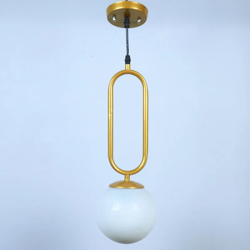 Pearl Drop Moon Iron Ceiling Lamp media 4