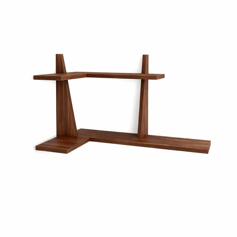 Contemporary Brown MDF Wall-Mounted Bookshelf media 3
