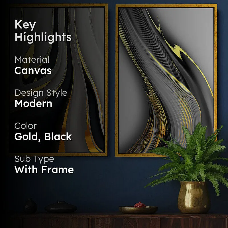 Charcoal Aura Wall Art - Set Of Two media 2