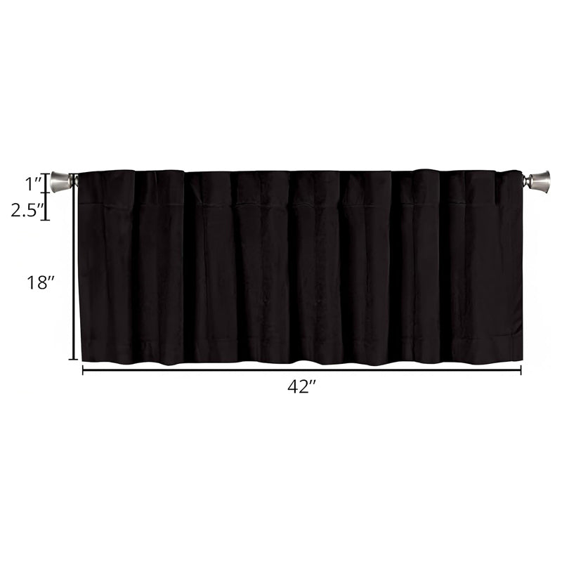 Serein Pleated Curtain Valance (Black) - Set Of Two media 8