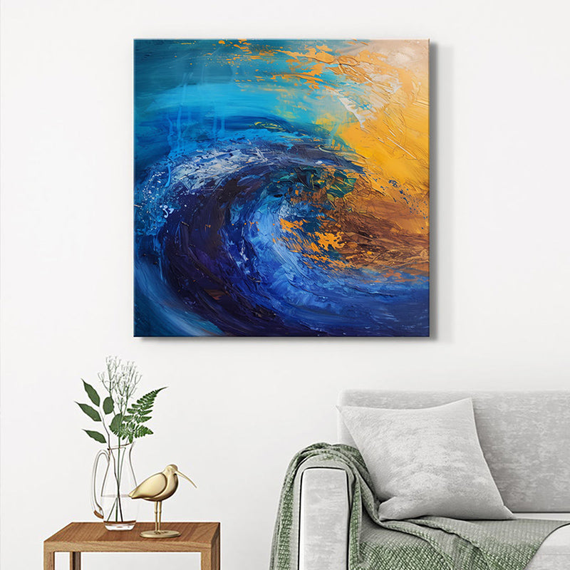 Seismic Sea Wave Wall Painting