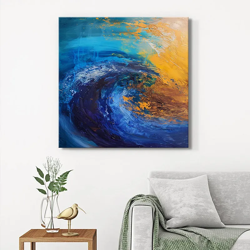Seismic Sea Wave Wall Painting media 1