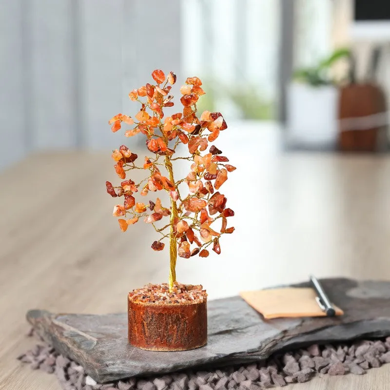 Energizing Carnelian Gemstone Tree Decorative Showpiece media 3