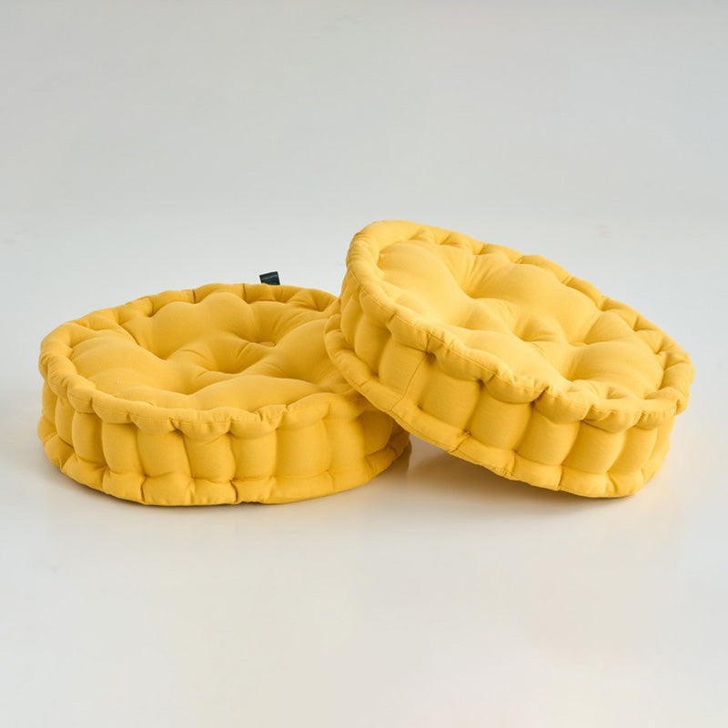 Aidan Floor Cushion (Mustard Yellow) - Set Of Two media 2