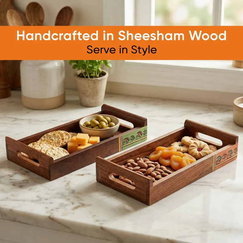 Aena Wooden Tray - Set Of Two media 3