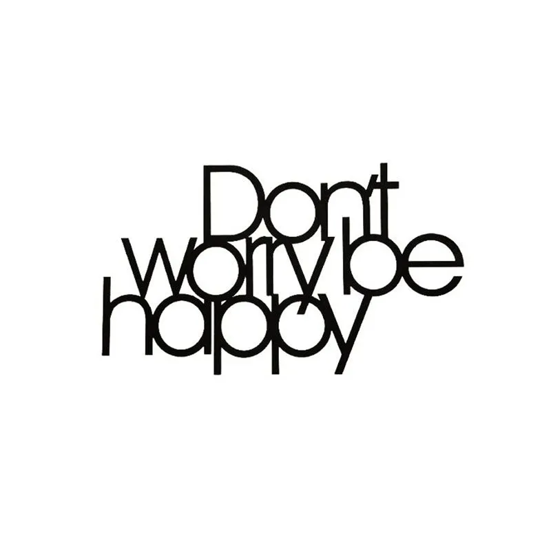 Don'T Worry Be Happy Black Iron Wall Accent media 3