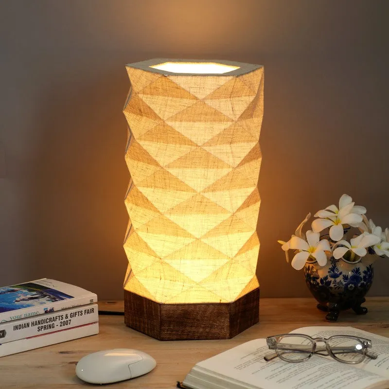 Fig Living Lumi Hexa Cotton Table Lamp - Beige media 1