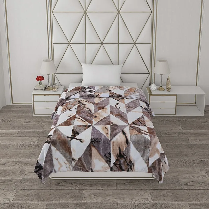 Monte Carlo Rustic Harmony Blanket (Brown,White)- 550 GSM media 3