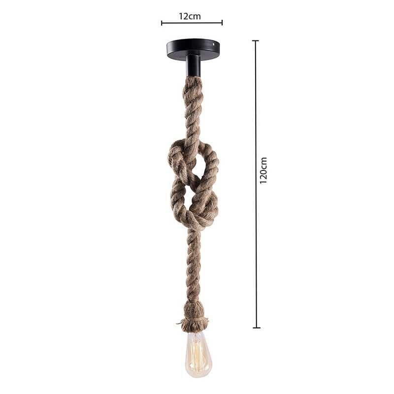 Knotty Rope Jute Ceiling Lamp - Set Of Two media 5