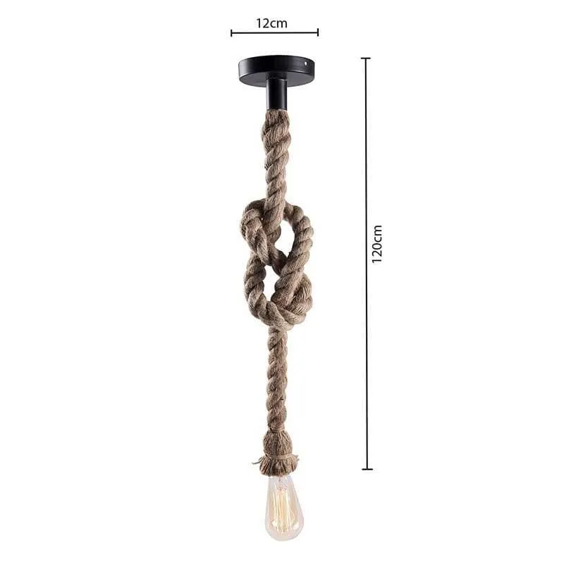 Knotty Rope Jute Ceiling Lamp - Set Of Two media 5