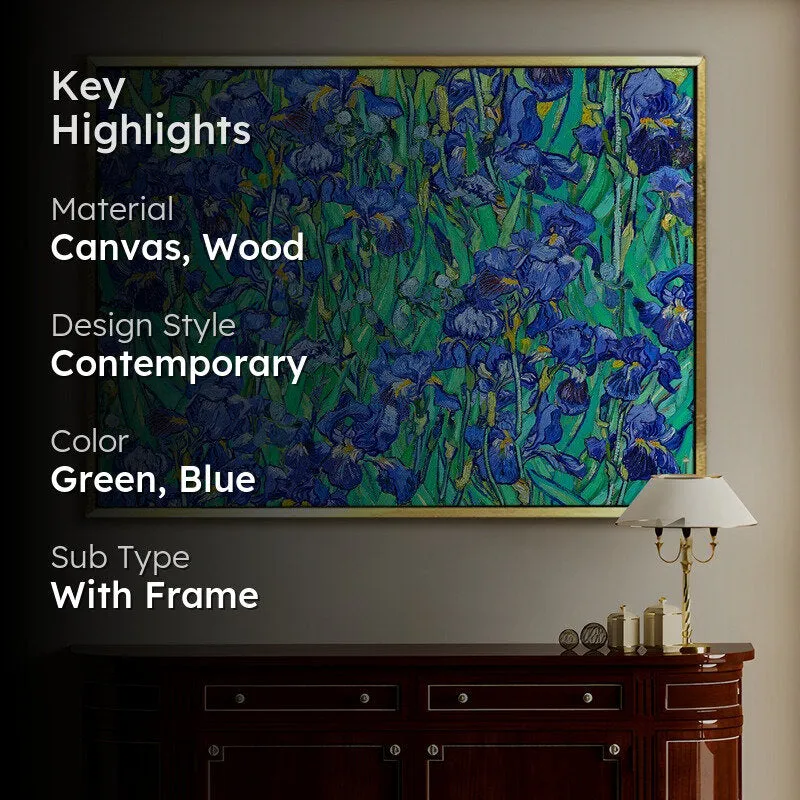 Indigo Garden Canvas Wall Painting With Frame media 2