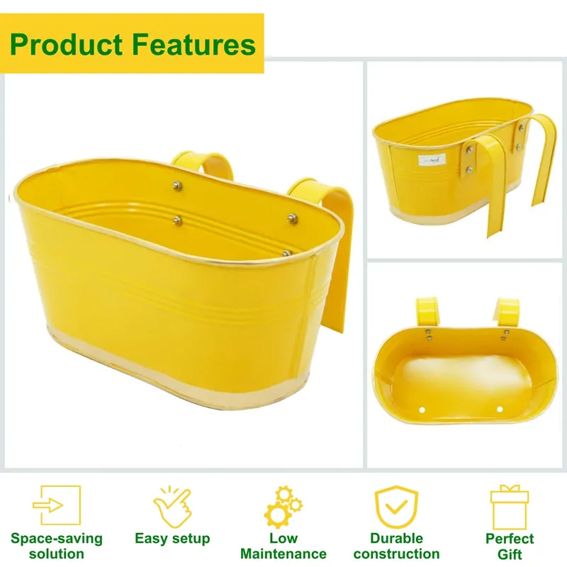 Norva Hanging Planter (Yellow) - Set Of Three media 5
