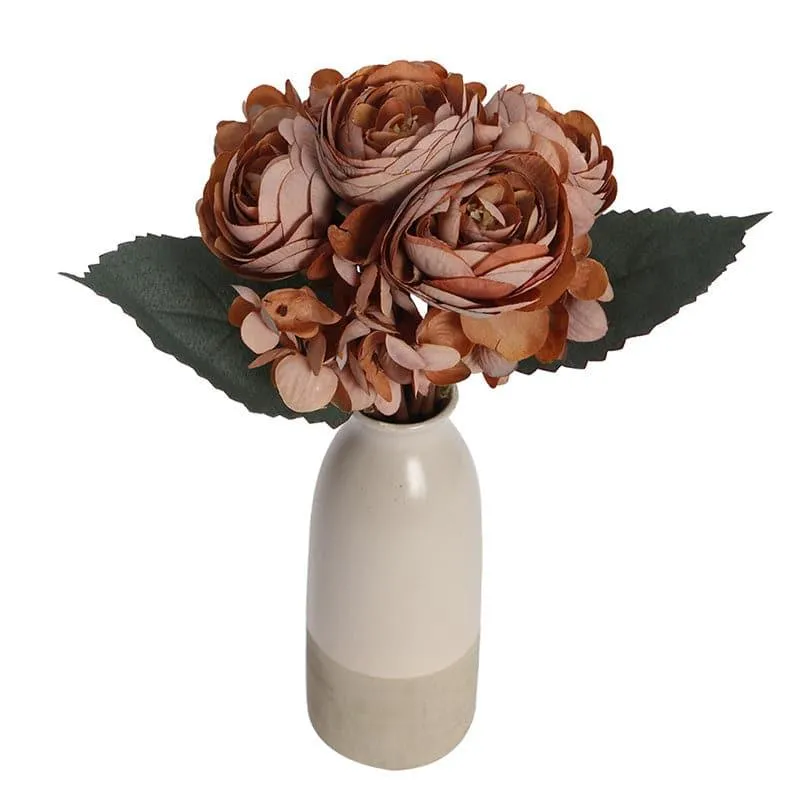 Faux Peonia Floral Bunch - Pink media 4