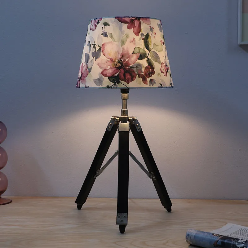 Lumikko Fold Tripod Mango Wood Table Lamp - Multicolor media 1