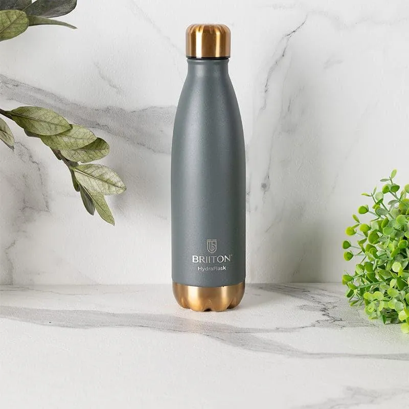 Hydro Halo Hot & Cold Thermos Water Bottle (Grey) - 500 mL media 1