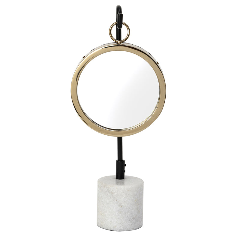 Floating Marble Wall Mirror - Gold media 4