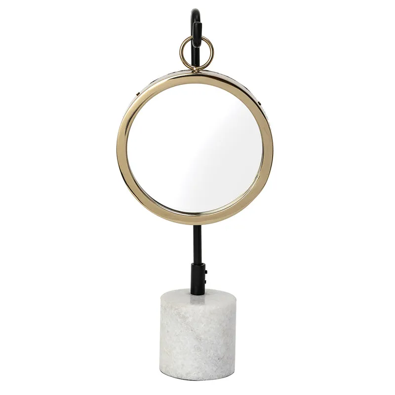 Floating Marble Wall Mirror - Gold media 4