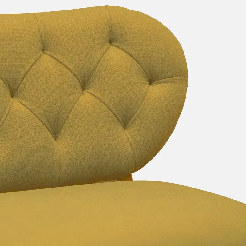 Racknest Rose Wood Accent Chair - Yellow media 7