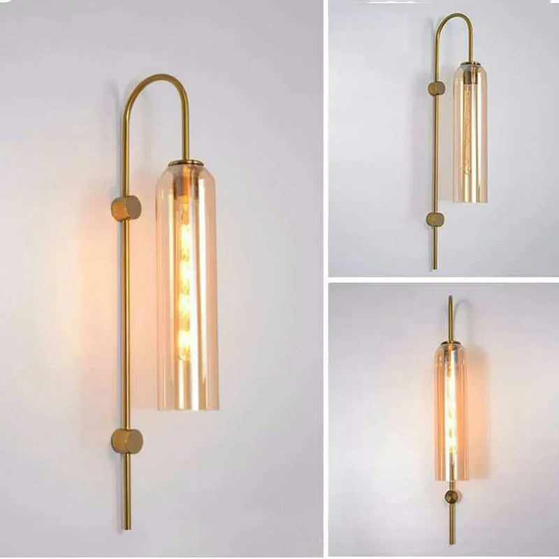 Loft Drop Metal & Glass Wall Lamp - Gold image 5