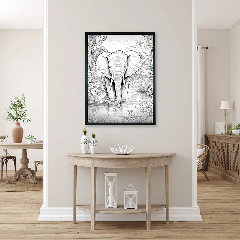 Jumbo Sketch Canvas Wall Art media 4