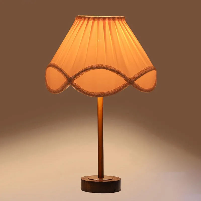 Valencia Rodin Wooden Table Lamp - OffWhite,Copper,Brown media 6