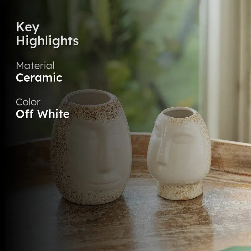 Lyra Ceramic Vase - Set Of Two media 2