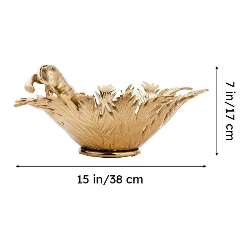 Panther Feast Accent Bowl - Gold media 6