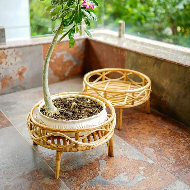 Ano Rattan Planter Stand - Beige media 4