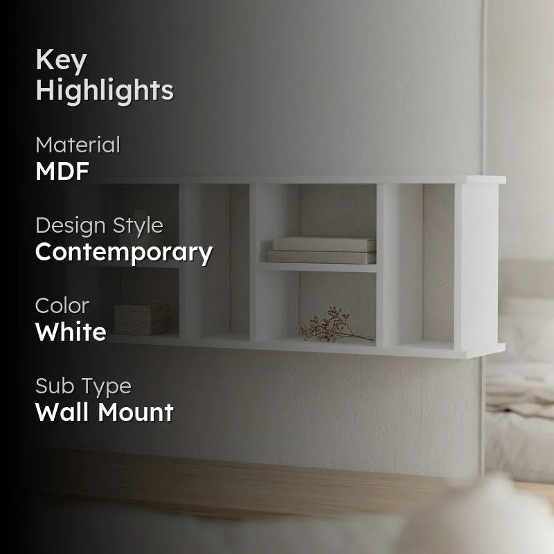 Bradbury Wall Shelf - White media 2