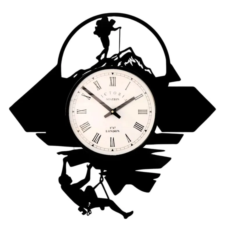 Trekker Steel Analog Wall Clock - Black media 4