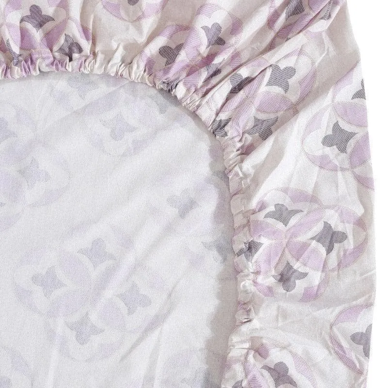 Gienna Printed Cotton Bedsheet (Purple) - 200 TC media 6