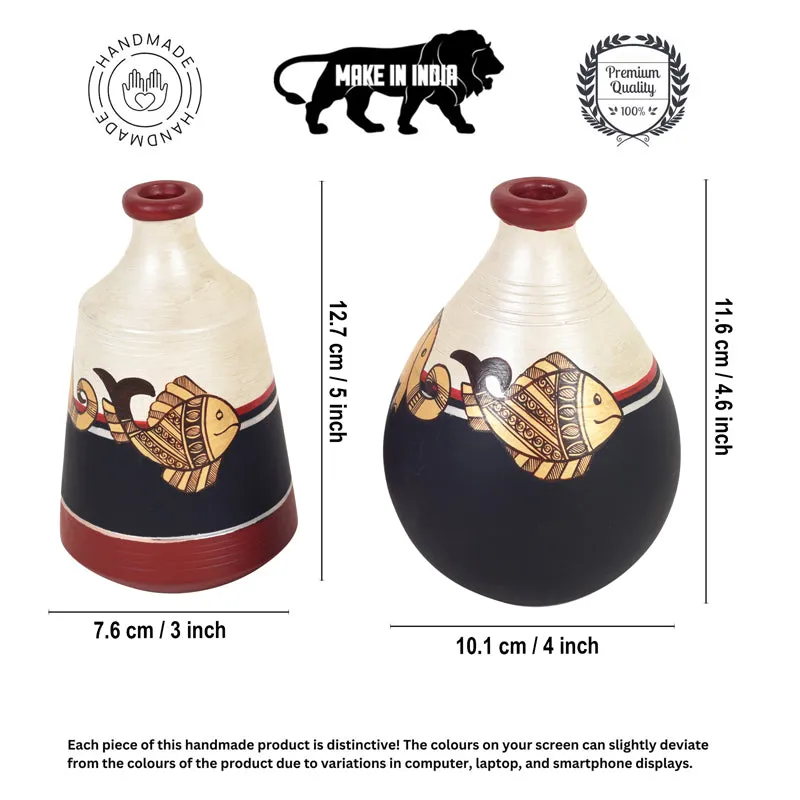 Machli Madhubhani Vase - Set Of Two media 6