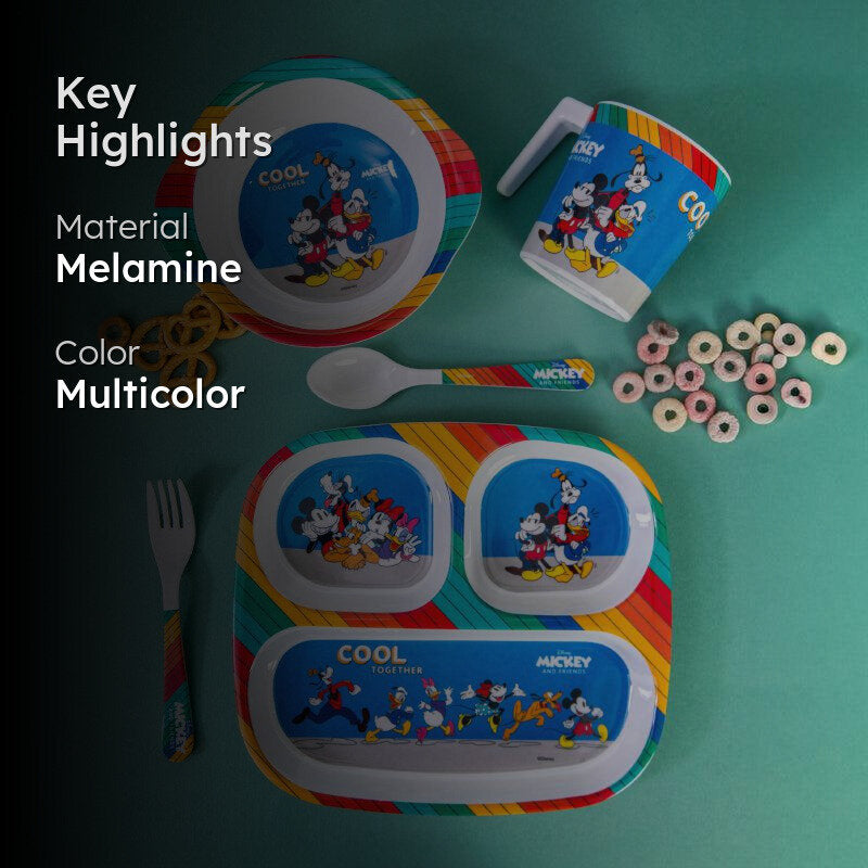 Servewell Mickey Mix Kids Dining Set - Five Piece Set media 2