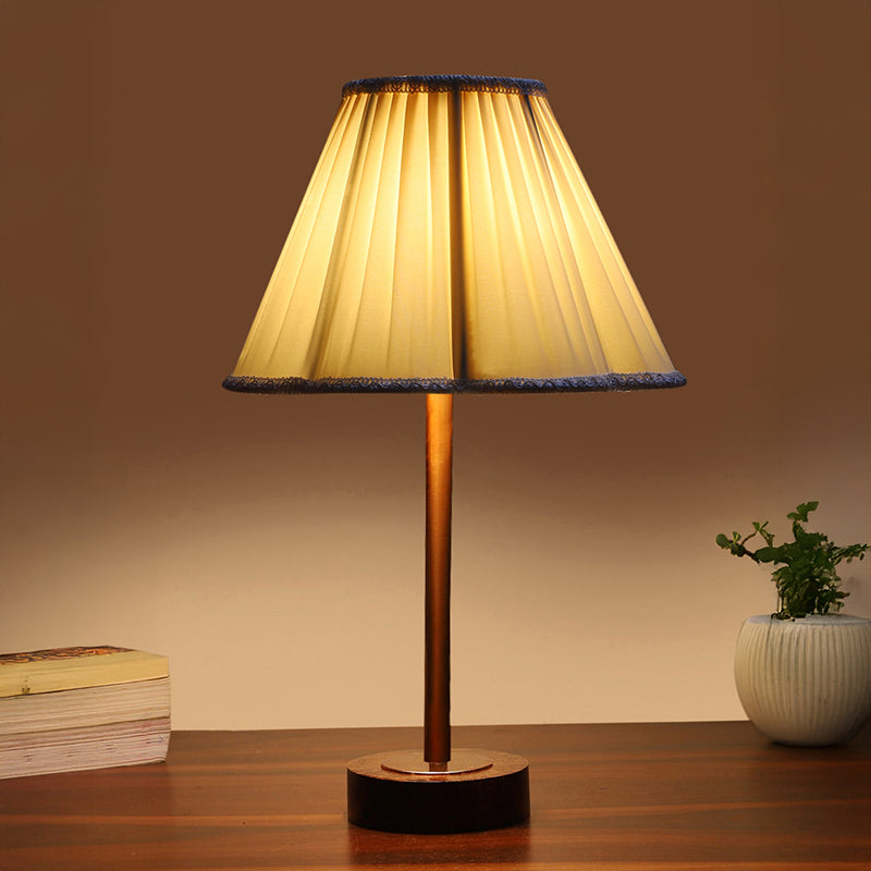 Pleatra Rodin Wooden Table Lamp - White