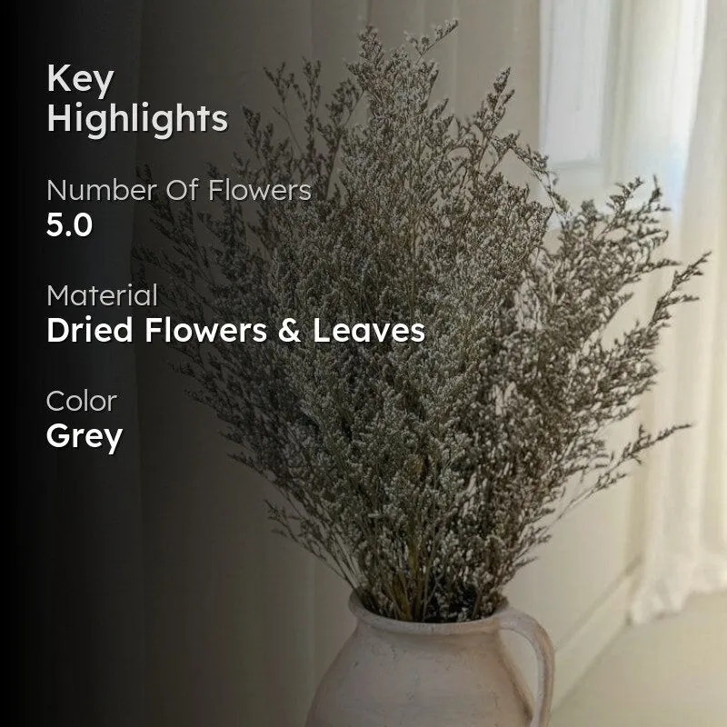 Naturally Dried Lavender Limonium Stems - Set Of Five media 2