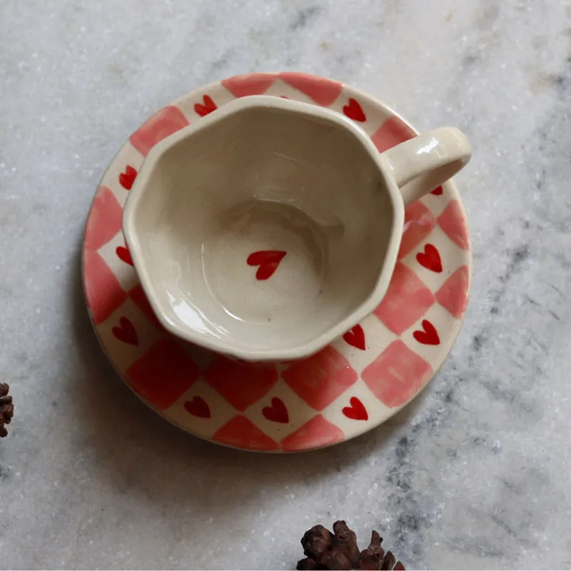 Hearty Grid Cup & Snack Plate - Two Piece Set media 4