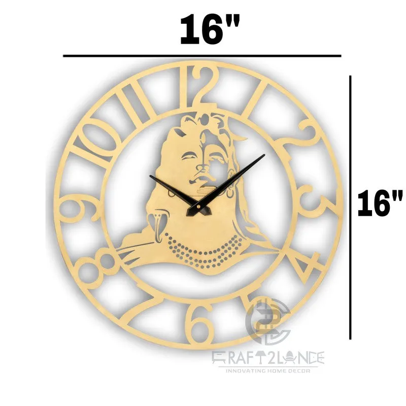 Flashy Silent Wall Clock - Gold media 8