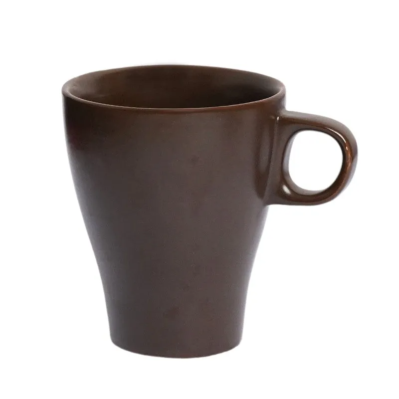 Ceramic Ceramic Coffee Mug (300 mL Each,Brown,Grey) - Set Of Two media 4