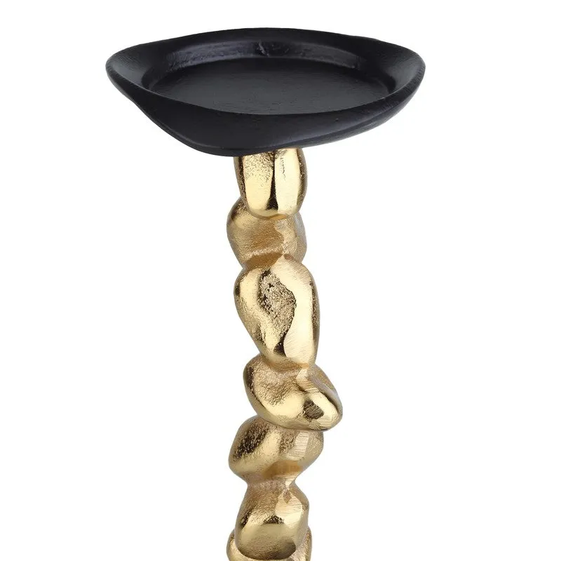 GlowNest Candle Holder (Black,Gold) - Set of Two media 3