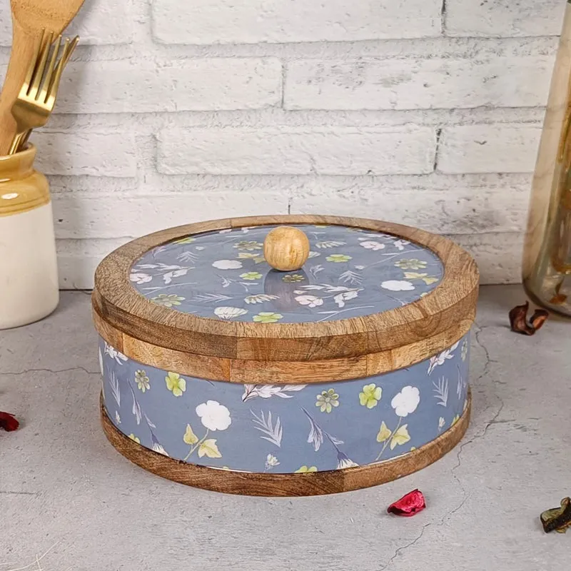 Rasva III Wood Roti Box - Blue media 1